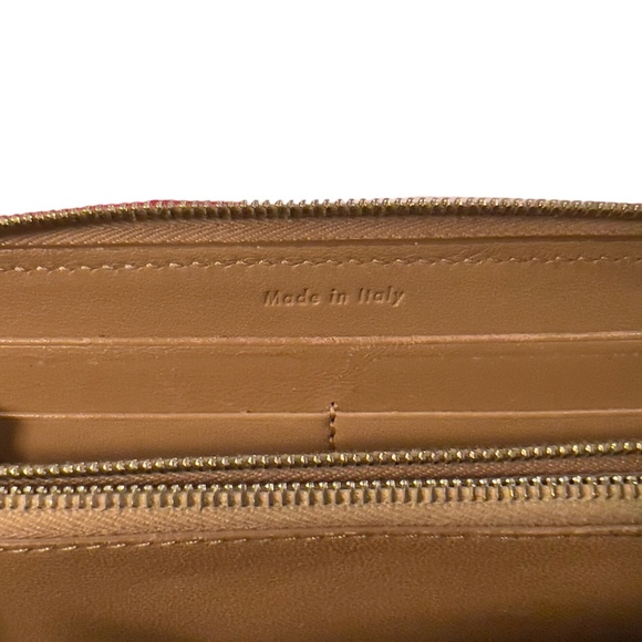 Celine | Multifunction Zip Wallet Tan and Burgundy - Picture 6 of 12